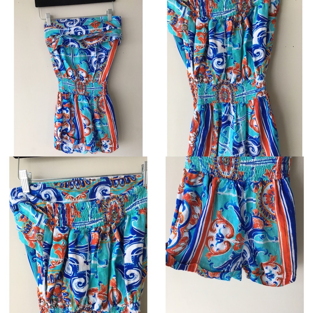 Open shoulder mini rompers
